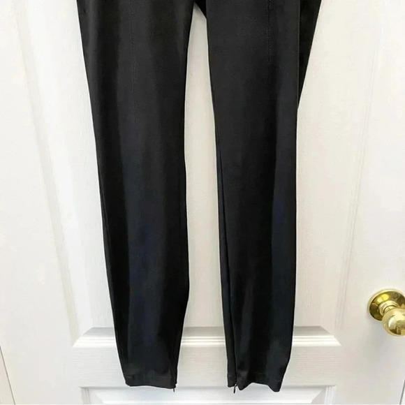 Zara High Rise Faux Suede Ankle Zip Leggings Black Size Small - Picture 6 of 13